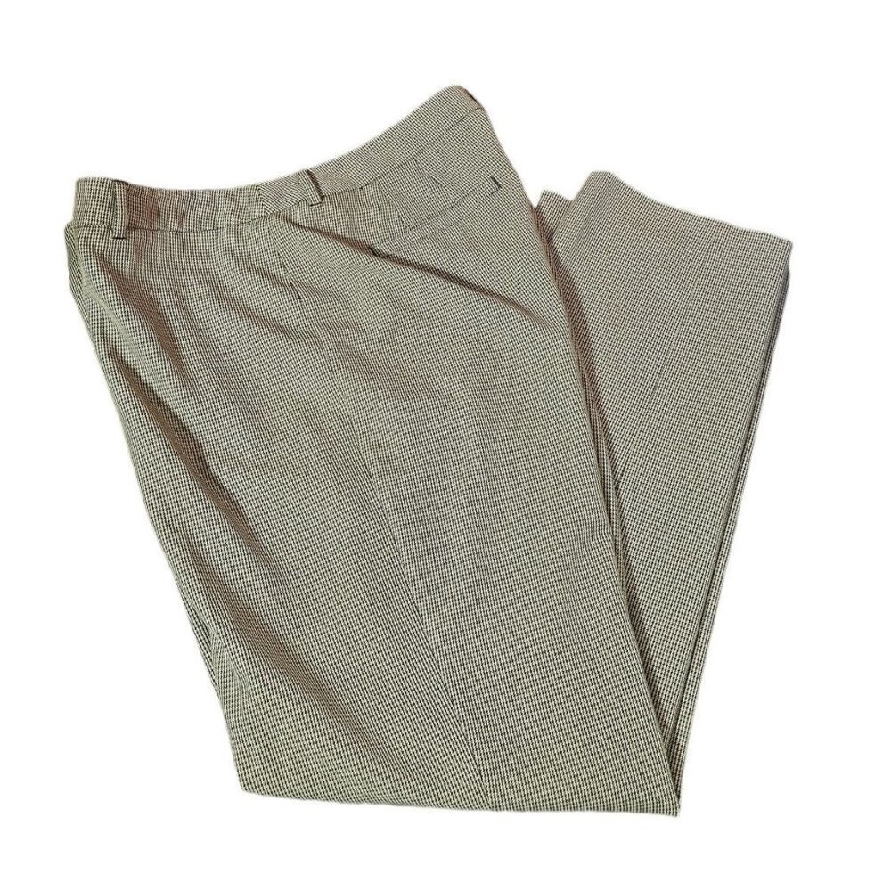 Chico's women's black and brown wide leg slacks career piece pants size 2.5 / 14